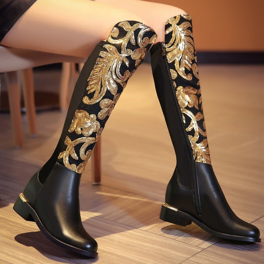 knight-boots-cowhide-leather-boots
