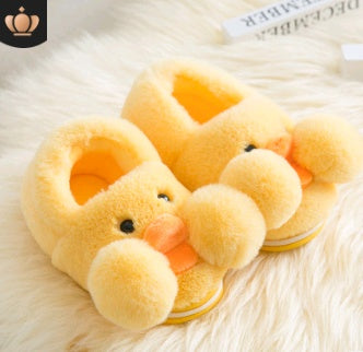 winter-cute-cartoon-kids-cotton-shoes-for-men-and-women-baby-shoes-small-yellow-duck-cotton-slippers-children