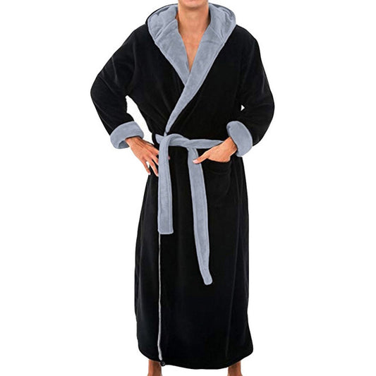 men-bathrobe-flannel-hooded-thick-casual-winter