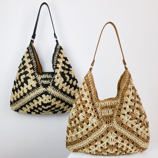 womens-fashion-handmade-straw-woven-hollow-contrast-color-weave-shoulder-bag