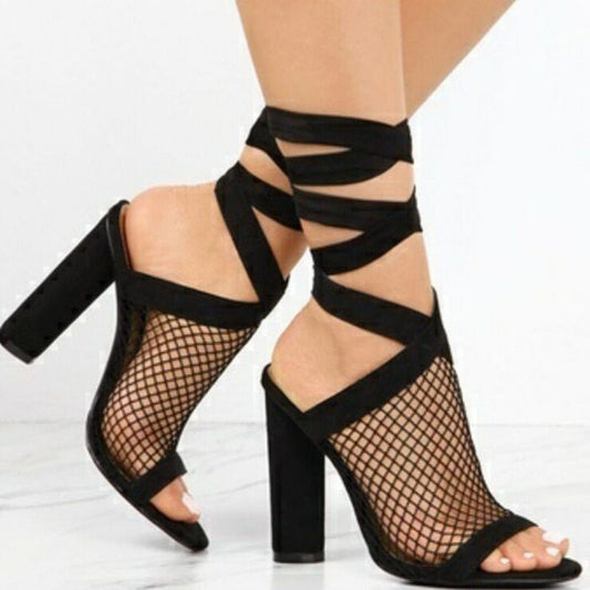 women-sandals-bandage-flock-cross-strap-lace-up-high-heels-sandal