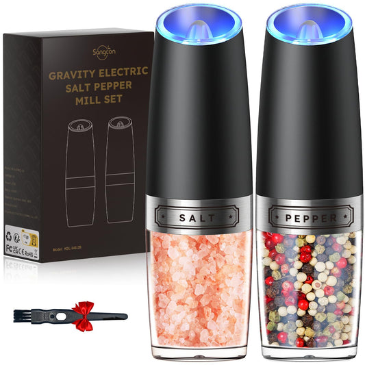 gravity-electric-salt-and-pepper-grinder-set-automatic-shakers-mill-grinder-with-led-light-battery-powered-adjustable-coarseness-one-hand-operation-upgraded-larger-capacity