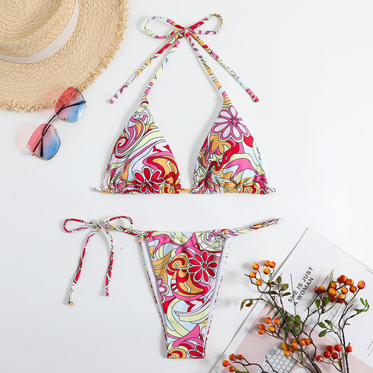 triangle-printed-bikini-for-women-with-separate-system-and-hanging-neck-swimsuit