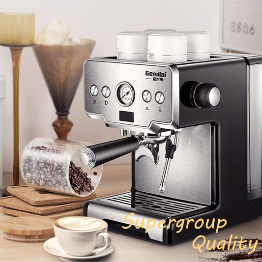 Italian Coffee Maker Home Small Semi-automatic Freshly Ground High Pressure Steam Milk Foam
